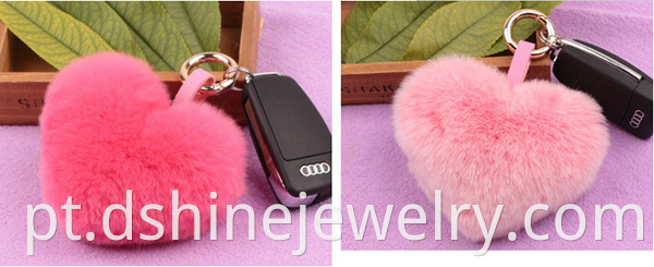 Rex Rabbit Fur Ball Key Chain